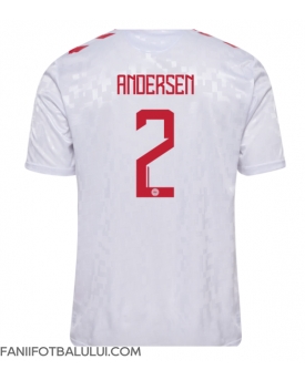 Danemarca Joachim Andersen #2 Tricou Fotbal Replică European 2024 Barbati Deplasare